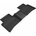 3D Mats Usa Custom Fit, Raised Edge, Black, Thermoplastic Rubber Of Carbon Fiber Texture, 1 Piece L1TY25621509